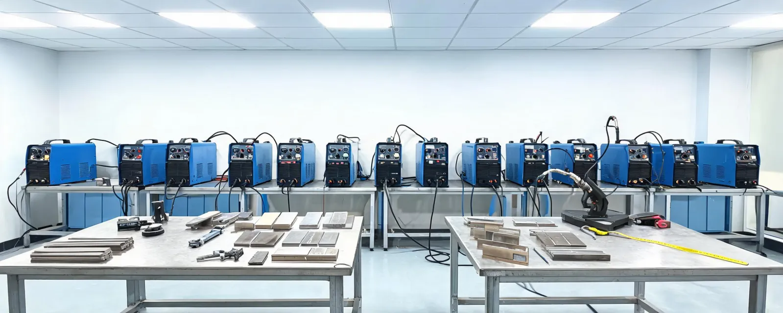 Miller Electric welding lab with test benches