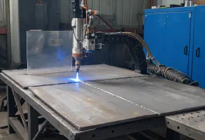 Plasma cutter for metal plate preparation