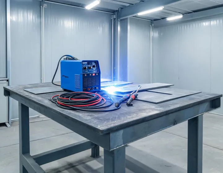 Miller Electric welding power source in a fabrication bay