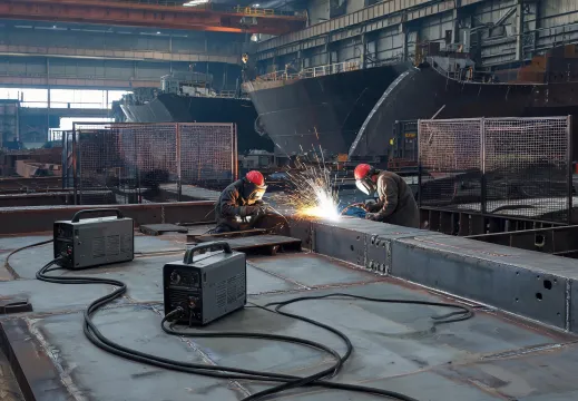 Shipbuilding welding yard