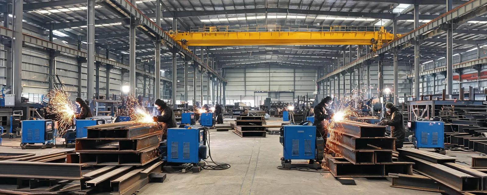 Industrial welding applications across fabrication and construction